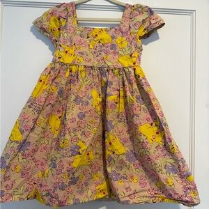 Colorful Pikachu Pokémon Floral Dress